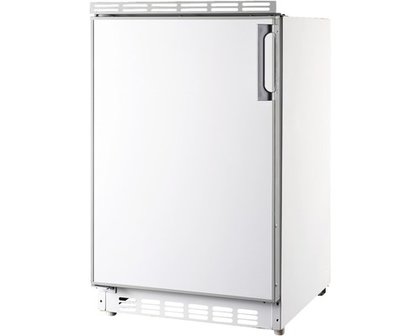 Single keuken Wit 150 cm incl. rvs spoelbak, koelkast en e-kookplaat en afzuigkap HRG-7400
