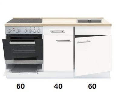 3-in-1 Keukenblok 140 x 60 cm incl. oven + kookplaat + spoelbak RAI-845