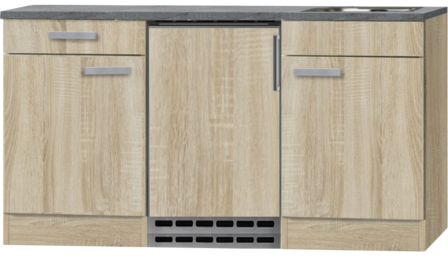 Kitchenette Neapels 150cm met koelkast en e-kookplaat HRG-08