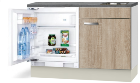 Kitchenette 120cm Padua incl inbouw koelkast RAI-048