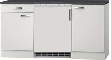 Kitchenette Wit 150cm met koelkast HRG-73101