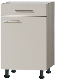 Kitchenette 180cm zand-cream glans met vaatwasser en inbouw koelkast RAI-885