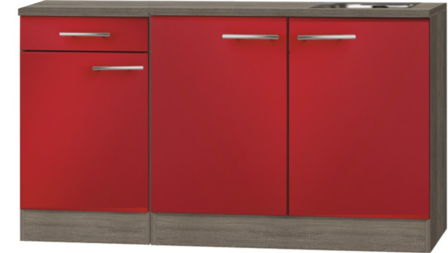 Kitchenette Rood Hoogglans 150cm HRG-555