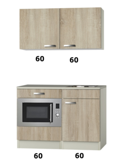 Kitchenette Lagos 120cm met onderbouw magnetron OPTI-112