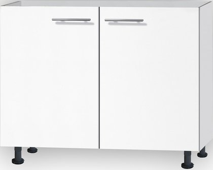 keukenblok 210cm wit mat met stelpoten en inbouw apparatuur RAI-3014