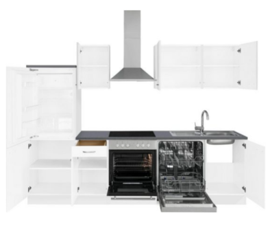Rechte keuken 210cm met inbouw apparatuur RAI-5422