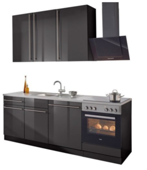 Rechte keuken 210cm met inbouw apparatuur RAI-9500