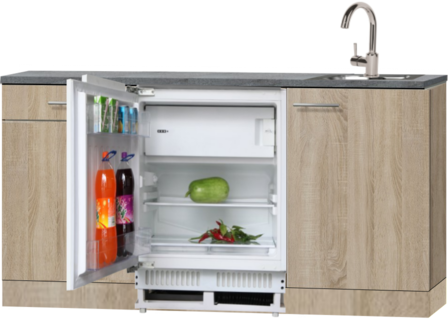 kitchenette 180cm met koelkast en stelpoten RAI-8181