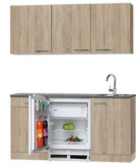 kitchenette 180cm met koelkast en stelpoten RAI-8181