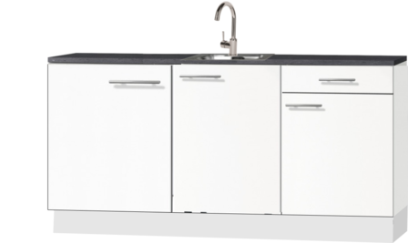 Kitchenette 180cm invl vaatwasser, wit opstelpoten RAI-885522