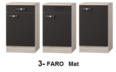 mini keuken Faro Antraciet 120cm incl spoelbak RAI-4411