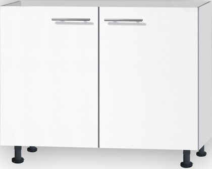 keukenblok 210cm wit mat met stelpoten en inbouw apparatuur RAI-3015