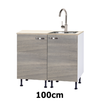 Kitchenette 100cm met stelpoten RAI-0303