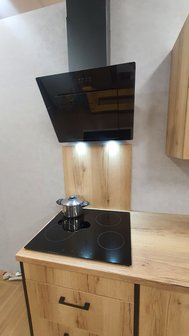 wetenschappelijk verjaardag Mm Showmodel houtnerf 1.86cm incl inbouw vaatwasser, afzuigkap NEW-5552 -  KitchenetteOnline