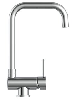 WINDOW &eacute;&eacute;ngreepsmengkraan keuken met plooibare uitloop, chroom  elegante kraan met hoge uitloop en draaibereik 360&deg;  klapbare uitloop, ideaal geschikt voor plaatsing onder een venster   cold-start 