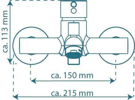 LAURANA &eacute;&eacute;ngreepsmengkraan bad, chroom   keramische schijven  geluidsarme, verwisselbare 35 mm cartouche  &frac12;&quot; (&Oslash; ca. 1,9 cm) verbinding voor doucheslang  metalen greep  garantie: 5 jaar