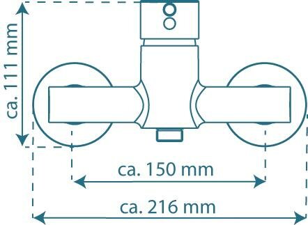 LAURANA &eacute;&eacute;ngreepsmengkraan douche, chroom  keramische schijven  geluidsarme, verwisselbare 35 mm cartouche  &frac12;&quot; (&Oslash; ca. 1,9 cm) verbinding voor doucheslang  metalen greep  garantie: 5 jaar