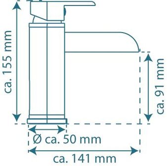 IDROVIA &eacute;&eacute;ngreepsmengkraan wastafel met watervaluitloop, chroom  keramische schijven  geluidsarme, verwisselbare 25 mm cartouche  flexibele metalen aansluitslangen  1 &frac14;&quot; (&Oslash; ca. 4 cm) kunststof-afv