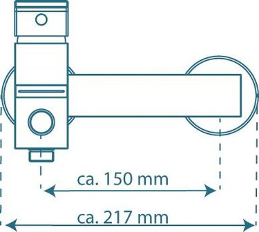 CASCATA &eacute;&eacute;ngreepsmengkraan bad met watervaluitloop, chroom  keramische schijven  geluidsarme, verwisselbare 35 mm cartouche  &frac12;&quot; (&Oslash; ca. 1,9 cm) verbinding voor doucheslang  metalen greep  garantie