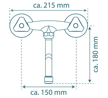 CESTI tweegreepskraan keuken, wandmontage, chroom  draaibare uitloop, lengte: ca. 20 cm  lengte uitloop (voorsprong): ca. 27,5 cm   &frac12; (&Oslash; approx. 1,9 cm) keramische ventiel bovenstukken   garantie