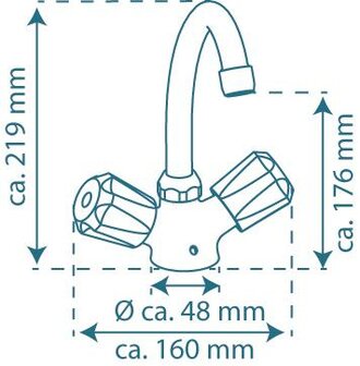 SAVINO tweegreepskraan wastafel, chroom  draaibare uitloop  &frac12;&quot; (&Oslash; ca. 1,9 cm) keramisch ventiel bovenstuk  flexibele metalen aansluitslangen  intrekbare ketting voor afvoerstop  brillant grepen 