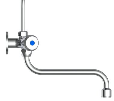 NIEDERDRUCK-ARMATUR voor boven wastafel apparaat, chroom  lage druk kraan - alleen geschikt voor drukloze boilers (boven wastafel 5 l model)  wandmontage en draaibare uitloop  lengte uitloop (voors