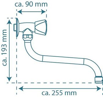CARNEO wandzwenkkraan, chroom  draaibare uitloop (360&deg;)  keramisch &frac12; ventiel bovenstuk   mousseur KIWA-gekeurd  metalen greep  garantie: 5 jaar