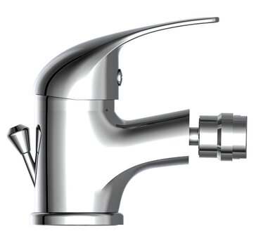 ATHOS PLUS &eacute;&eacute;ngreepsmengkraan bidet, chroom  keramische schijven  geluidsarme, verwisselbare 35 mm-cartouche  mousseur &quot;Made in Germany&quot;  flexibele metalen aansluitslangen volgens DVGW/KTW-A  1 &frac14;