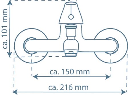 ATHOS PLUS &eacute;&eacute;ngreepsmengkraan bad, chroom  keramische schijven  geluidsarme, verwisselbare 35 mm-cartouche  mousseur &quot;Made in Germany&quot;  &frac12;&quot; (&Oslash; ca. 1,9 cm) verbinding voor doucheslang  metalen gree