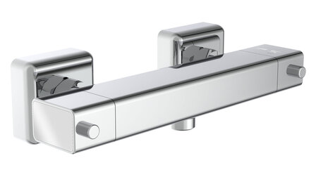 SIGNO thermostatische mengkraan douche, chroom  &frac12;&quot; (&Oslash; ca. 1,9 cm) keramisch ventiel bovenstuk  uitwisselbaar thermostaat element  temperatuurschaal en veiligheidsstop op 38 &deg;C   Eco-Stop functie 