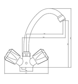 BRILLANT tweegreepskraan wastafel, lage druk, chroom  draaibare uitloop  keramische &frac12; ventiel bovenstukken   flexibele metalen aansluitslangen  intrekbare ketting voor afvoerplug  BRILLANT grepe