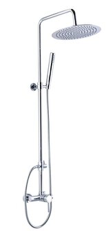 SUMATRA hoofddouche met &eacute;&eacute;ngreepsmengkraan douche, chroom  supervlakke hoofddouche met antikalk nozzles  hoofddouche, &Oslash; 31 cm  moderne handdouche met antikalk nozzles, (b x l) ca. 3 x 22 cm  in ho