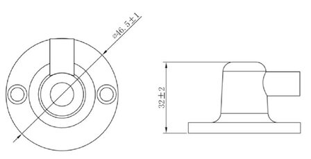 BH-4PR wandpenhouder voor handdouche, chroom  gemaakt van koper-zinklegering  in combinatie met verbindingsstuk voor handdouche (art. 66420) geschikt voor standaard handdouches  garantie: 3 jaar