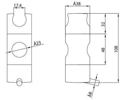 BH-5PR glijder voor douchestang, chroom  van ABS, kunststof  voor douchestangen met 22 mm diameter  garantie: 3 jaar