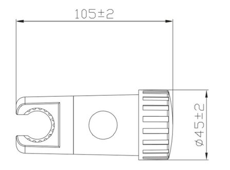 BH-6PR glijder voor douchestang, chroom  van ABS, kunststof  voor douchestangen met 18 mm diameter  garantie: 3 jaar