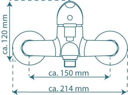 MAGNA &eacute;&eacute;ngreepsmengkraan bad, chroom  keramische schijven  geluidsarme, verwisselbare 40 mm cartouche  &frac12;&quot; (&Oslash; ca. 1,9 cm) verbinding voor doucheslang  metalen greep  garantie: 5 jaar