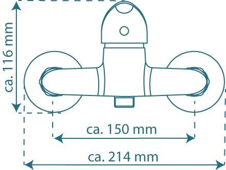 MAGNA &eacute;&eacute;ngreepsmengkraan douche, chroom  keramische schijven  geluidsarme, verwisselbare 40 mm-cartouche  &frac12;&quot; (&Oslash; ca. 1,9 cm) verbinding voor doucheslang  metalen greep  garantie: 5 jaar