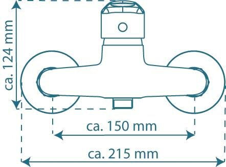 PORTO &eacute;&eacute;ngreepsmengkraan douche, chroom  keramische schijven  geluidsarme, verwisselbare 40 mm-cartouche  &frac12;&quot; (&Oslash; ca. 1,9 cm) verbinding voor doucheslang  metalen greep  garantie: 3 jaar