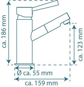 CORNWALL &eacute;&eacute;ngreepsmengkraan wastafel, lage druk, chroom  keramische schijven  geluidsarme, verwisselbare 35 mm-cartouche  flexibele metalen aansluitslangen  1 &frac14;&quot; metalen-afvoerplug en waste stange