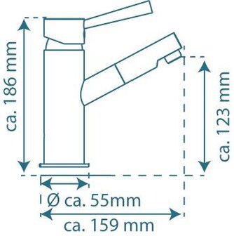 CORNWALL &eacute;&eacute;ngreepsmengkraan wastafel, chroom  draaibare uitloop  keramische schijven  geluidsarme, verwisselbare 35 mm-cartouche  mousseur &quot;Made in Germany&quot;  flexibele metalen aansluitslangen vol