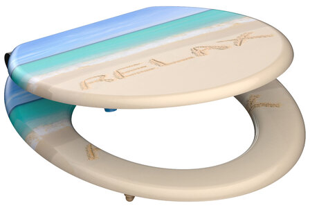 MDF WC-bril RELAX met soft-close  lange levensduur: extreem onbreekbaar en krasbestendig  comfort en functie: geruisloos sluiten dankzij de automatische valrem  eenvoudig schoon te maken dankzij he