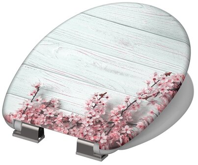 Duroplast WC-bril FLOWERS&amp;WOOD met soft-close