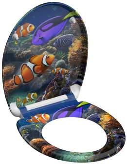 Duroplast WC-bril SEA LIFE met soft-close en quick-release