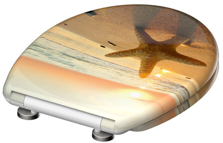 Duroplast WC-bril SEA STAR met soft-close en quick-release