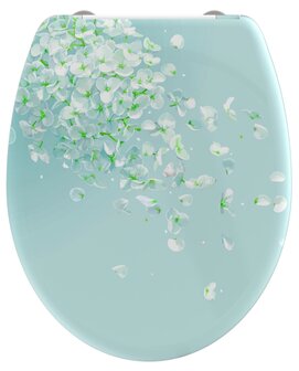Duroplast WC-bril FLOWER IN THE WIND met soft-close en quick-release