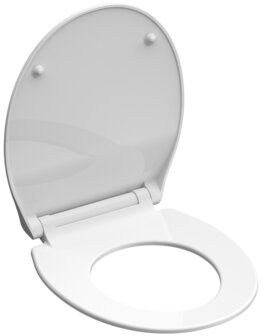 Duroplast WC-bril SLIM WHITE met soft-close en quick-release, wit