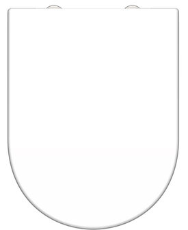 Duroplast WC-bril D-vorm WHITE met soft-close en quick-release