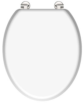 Houtkern WC-Bril WHITE, wit   lange levensduur: extreem onbreekbaar en krasbestendig  eenvoudig schoon te maken dankzij het gladde oppervlak  eenvoudige installatie: compleet bevestigingsmateriaal 