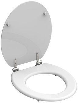 Houtkern WC-Bril WHITE, wit   lange levensduur: extreem onbreekbaar en krasbestendig  eenvoudig schoon te maken dankzij het gladde oppervlak  eenvoudige installatie: compleet bevestigingsmateriaal 
