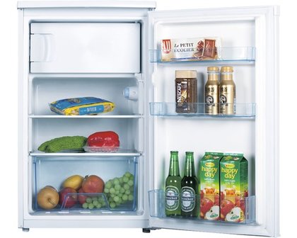 Keukenblok 100cm x 60cm + E-kookplaat + koelkast en bovenkasten RAI-9429